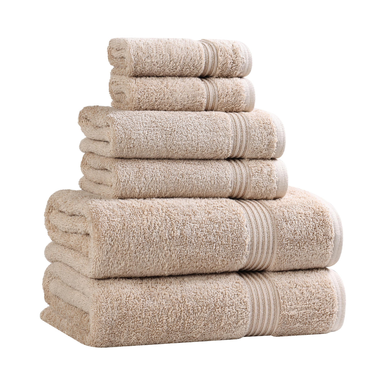 Superior Egyptian Cotton 6-Piece Towel Set, Bathroom Essentials, Towels For Bathroom, Apartment, Airbnb, Guest Bath, Face, Hand, Bath Towels, Washcloths, Absorbent, Fast Drying, Sage