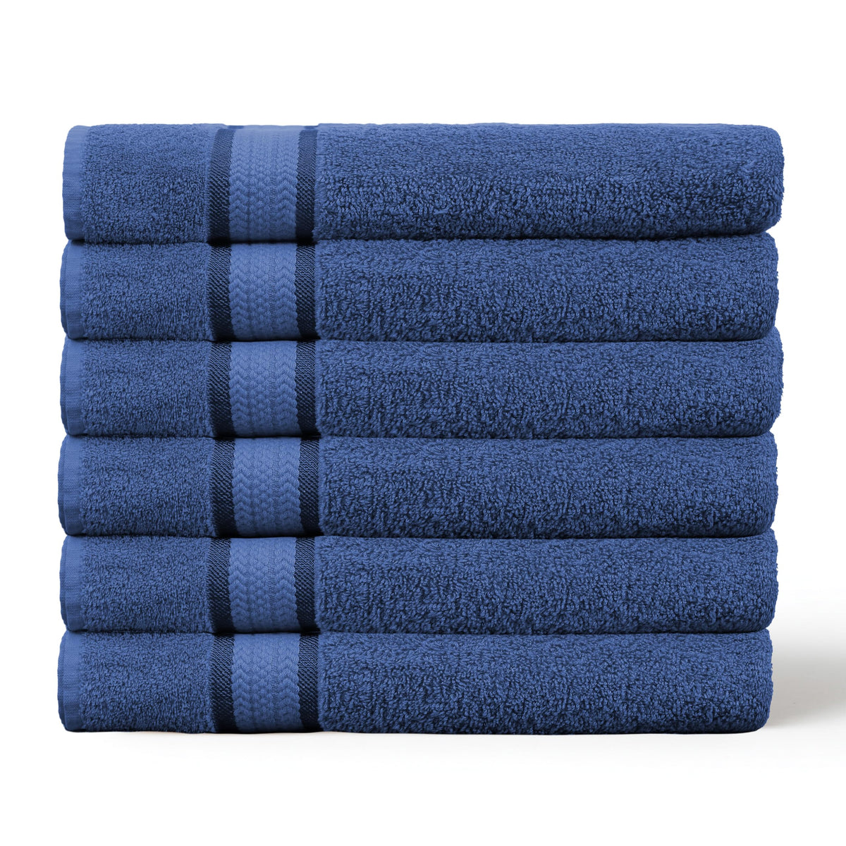 COTTON CRAFT Ultra Soft Hand Towels - 6 Pack 100% Ringspun Cotton Towel Set