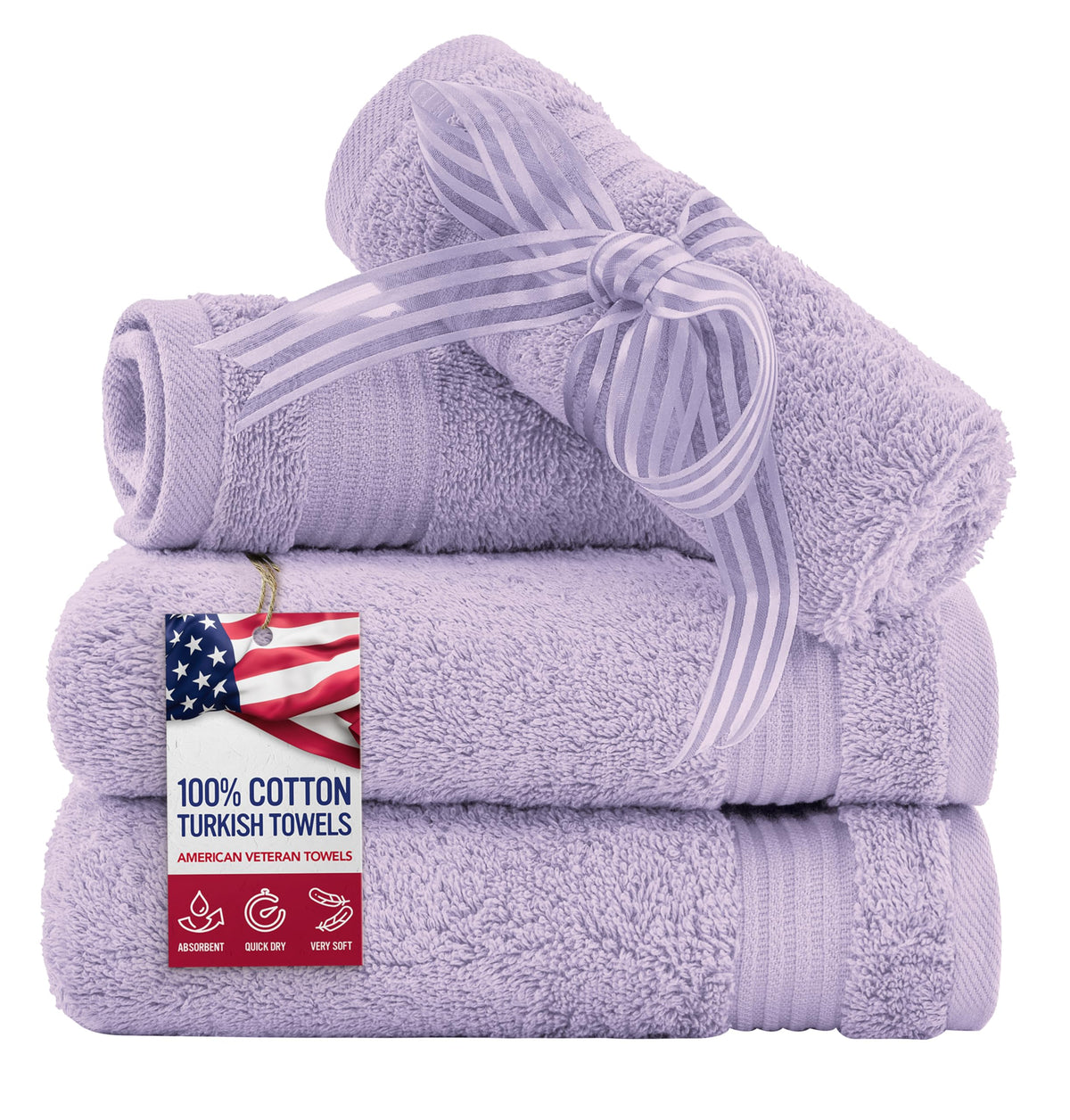 American Veteran Towel, Hand Towels for Bathroom Set of 4, 100% Cotton Turkish Hand Towel Sets, Soft Hand Face Towels, Navy Blue Hand Towels