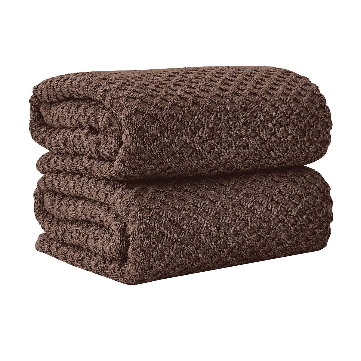 Great Bay Home Bath Towels - 100% Cotton 6 Piece Towel Set - Diamond Waffle Weave - Absorbent, Durable, Quick-Dry Towels for Bathroom (Marigold)