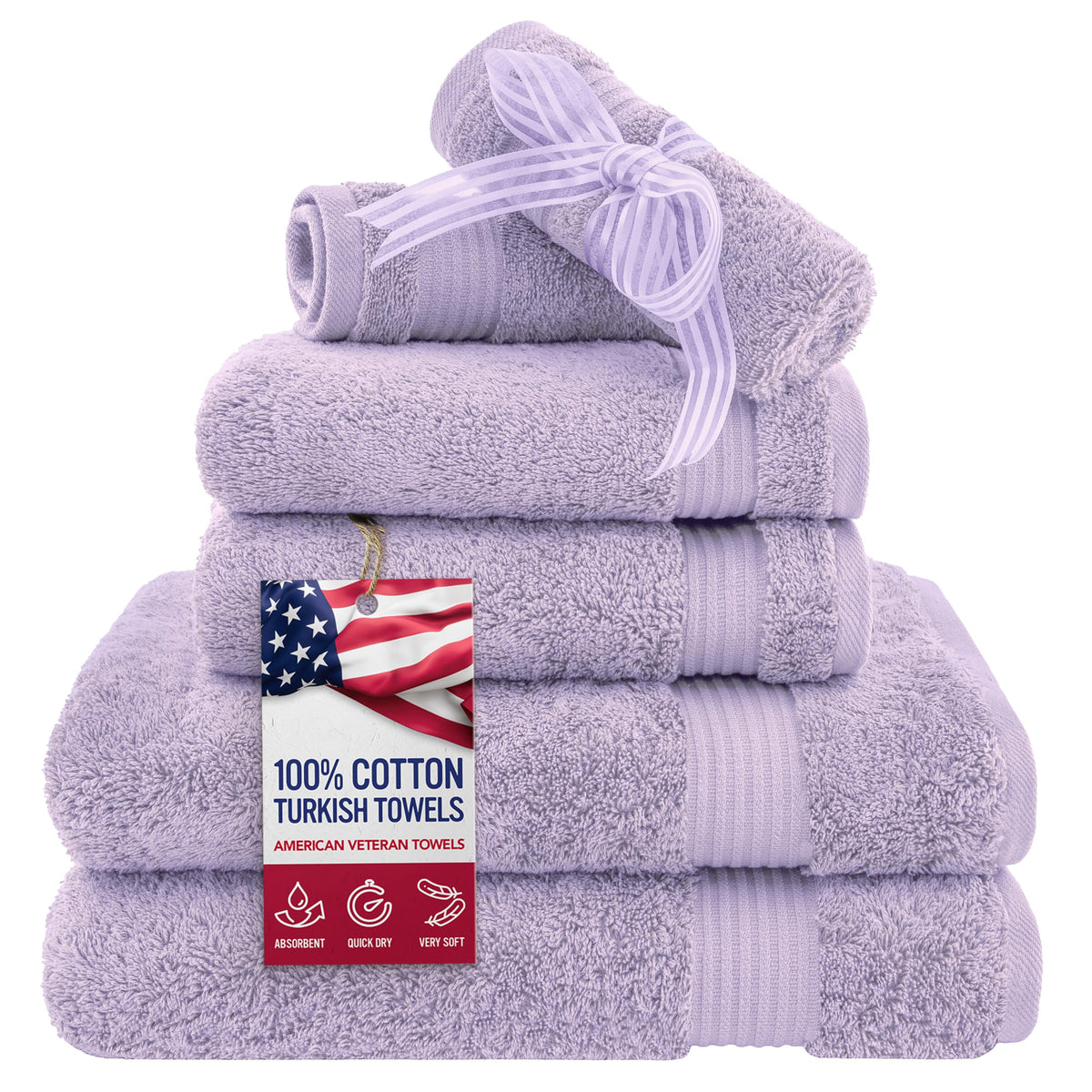 American Veteran Towel, Hand Towels for Bathroom Set of 4, 100% Cotton Turkish Hand Towel Sets, Soft Hand Face Towels, Navy Blue Hand Towels