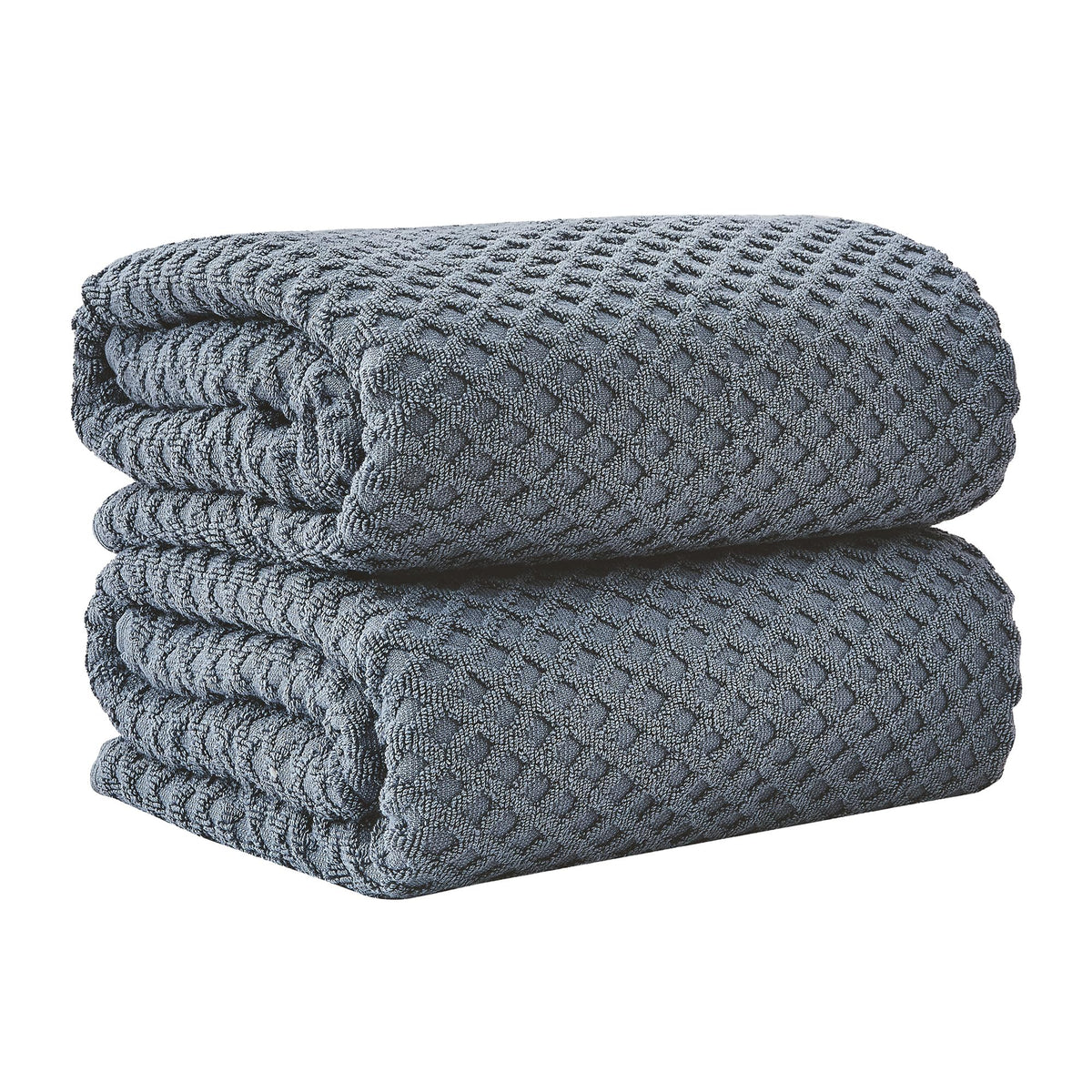 Great Bay Home Bath Towels - 100% Cotton 6 Piece Towel Set - Diamond Waffle Weave - Absorbent, Durable, Quick-Dry Towels for Bathroom (Marigold)
