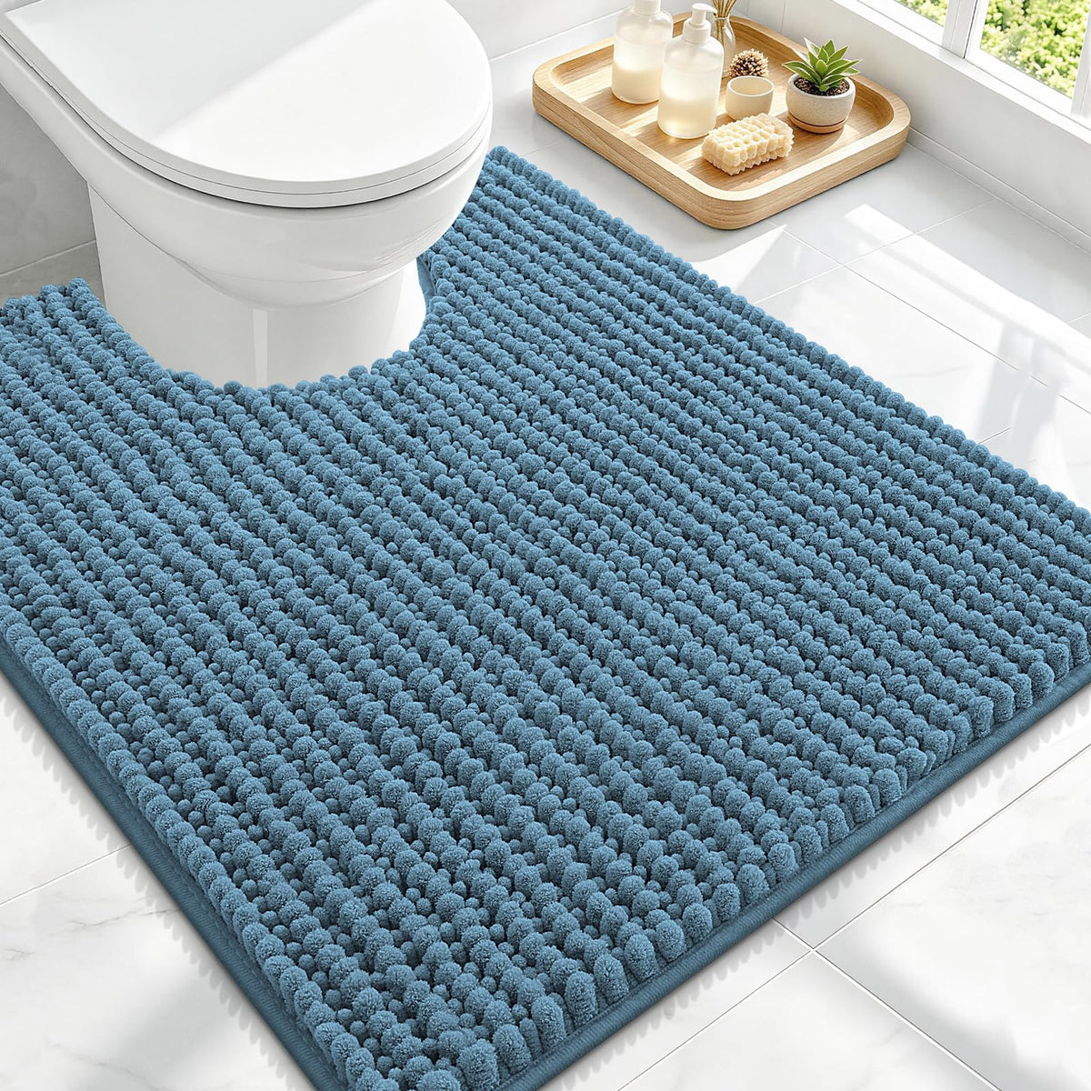 Smiry Thick Bathroom Rugs 30x20, Extra Soft Absorbent Chenille Bath Mat