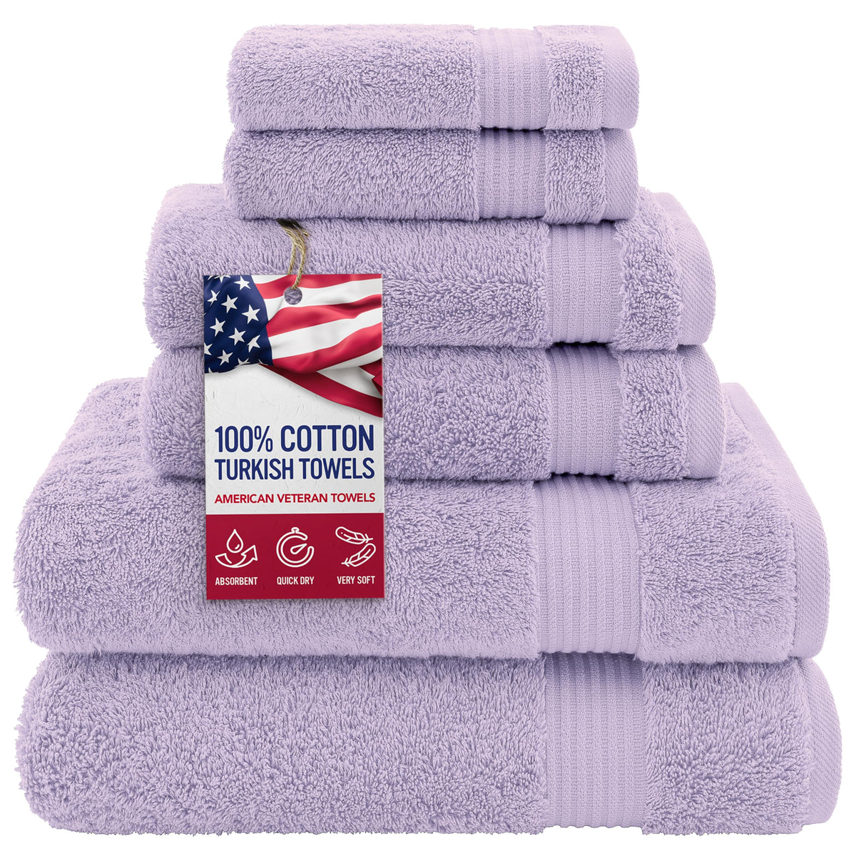 American Veteran Towel, Hand Towels for Bathroom Set of 4, 100% Cotton Turkish Hand Towel Sets, Soft Hand Face Towels, Navy Blue Hand Towels
