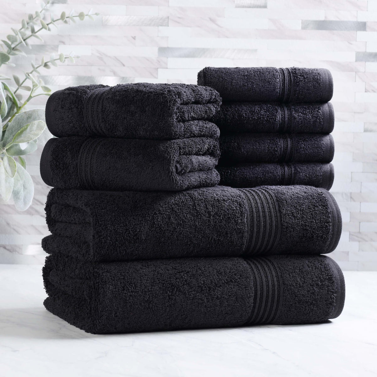 Superior Egyptian Cotton 6-Piece Towel Set, Bathroom Essentials, Towels For Bathroom, Apartment, Airbnb, Guest Bath, Face, Hand, Bath Towels, Washcloths, Absorbent, Fast Drying, Sage