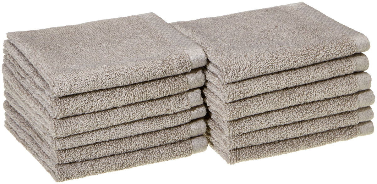 Amazon Basics Lightweight Quick-Dry Hand Towels, 100% Cotton, 28" x 16", Seafoam Green, 8-Pack