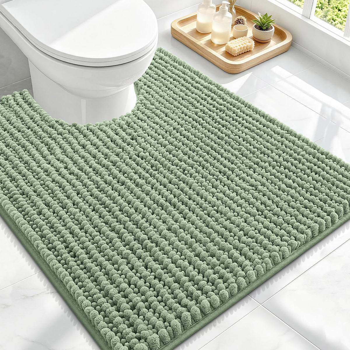 Smiry Thick Bathroom Rugs 30x20, Extra Soft Absorbent Chenille Bath Mat