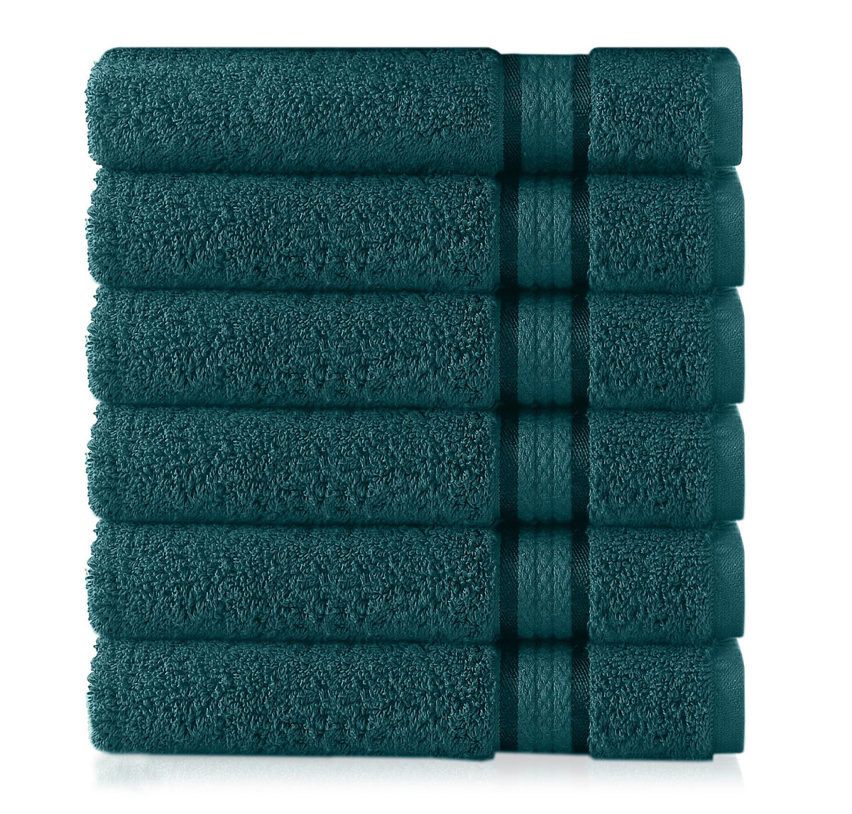 COTTON CRAFT Ultra Soft Hand Towels - 6 Pack 100% Ringspun Cotton Towel Set