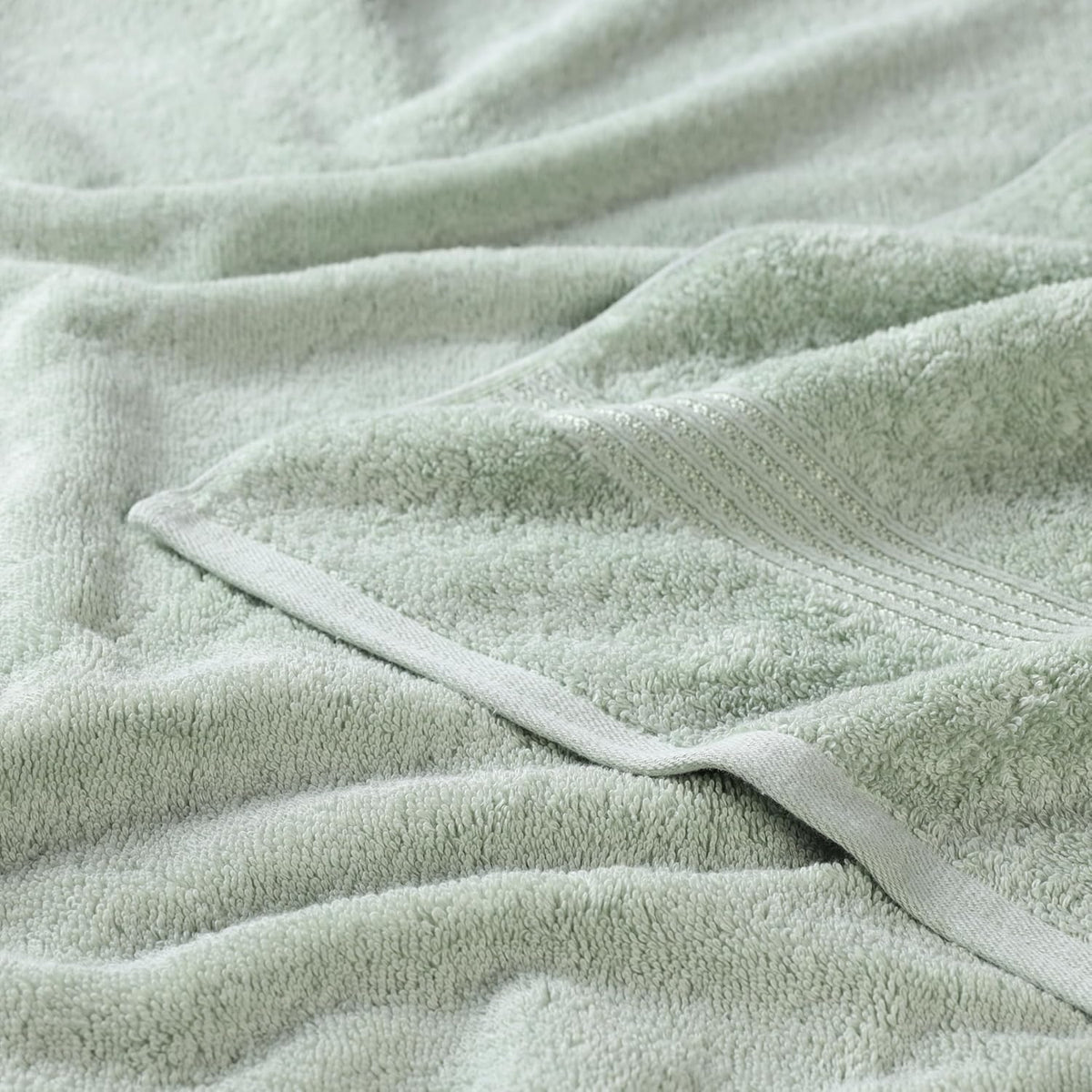 Superior Egyptian Cotton 6-Piece Towel Set, Bathroom Essentials, Towels For Bathroom, Apartment, Airbnb, Guest Bath, Face, Hand, Bath Towels, Washcloths, Absorbent, Fast Drying, Sage