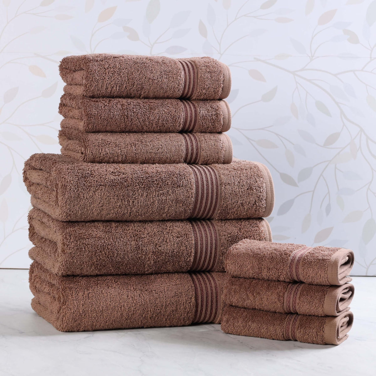 Superior Egyptian Cotton 6-Piece Towel Set, Bathroom Essentials, Towels For Bathroom, Apartment, Airbnb, Guest Bath, Face, Hand, Bath Towels, Washcloths, Absorbent, Fast Drying, Sage
