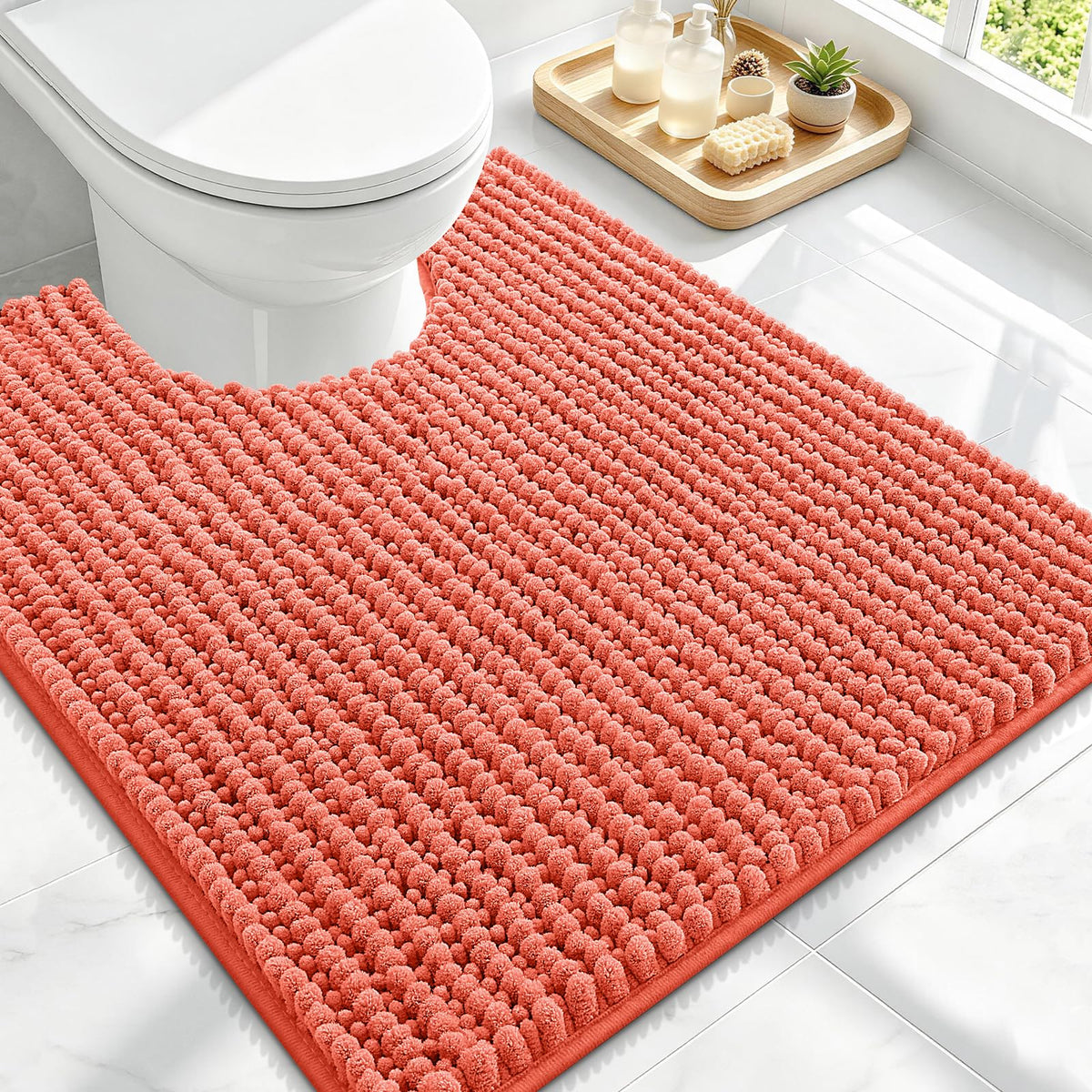 Smiry Thick Bathroom Rugs 30x20, Extra Soft Absorbent Chenille Bath Mat