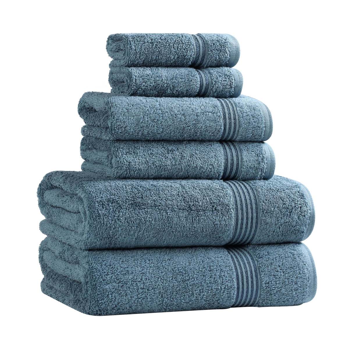 Superior Egyptian Cotton 6-Piece Towel Set, Bathroom Essentials, Towels For Bathroom, Apartment, Airbnb, Guest Bath, Face, Hand, Bath Towels, Washcloths, Absorbent, Fast Drying, Sage