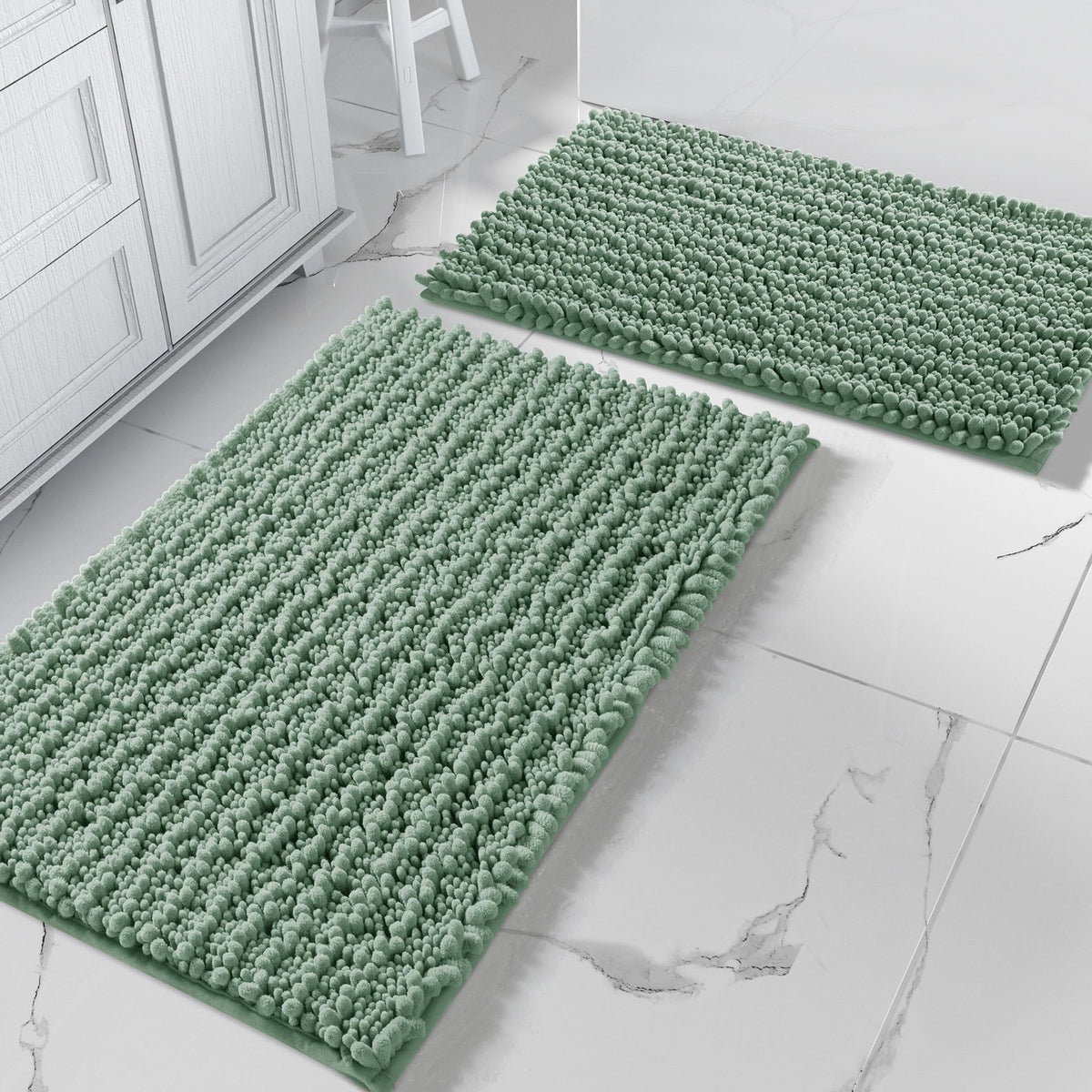 Yimobra Bathroom Rugs Sets 2 Piece, Super Absorbent Bath Mat Set,Pale Khaki
