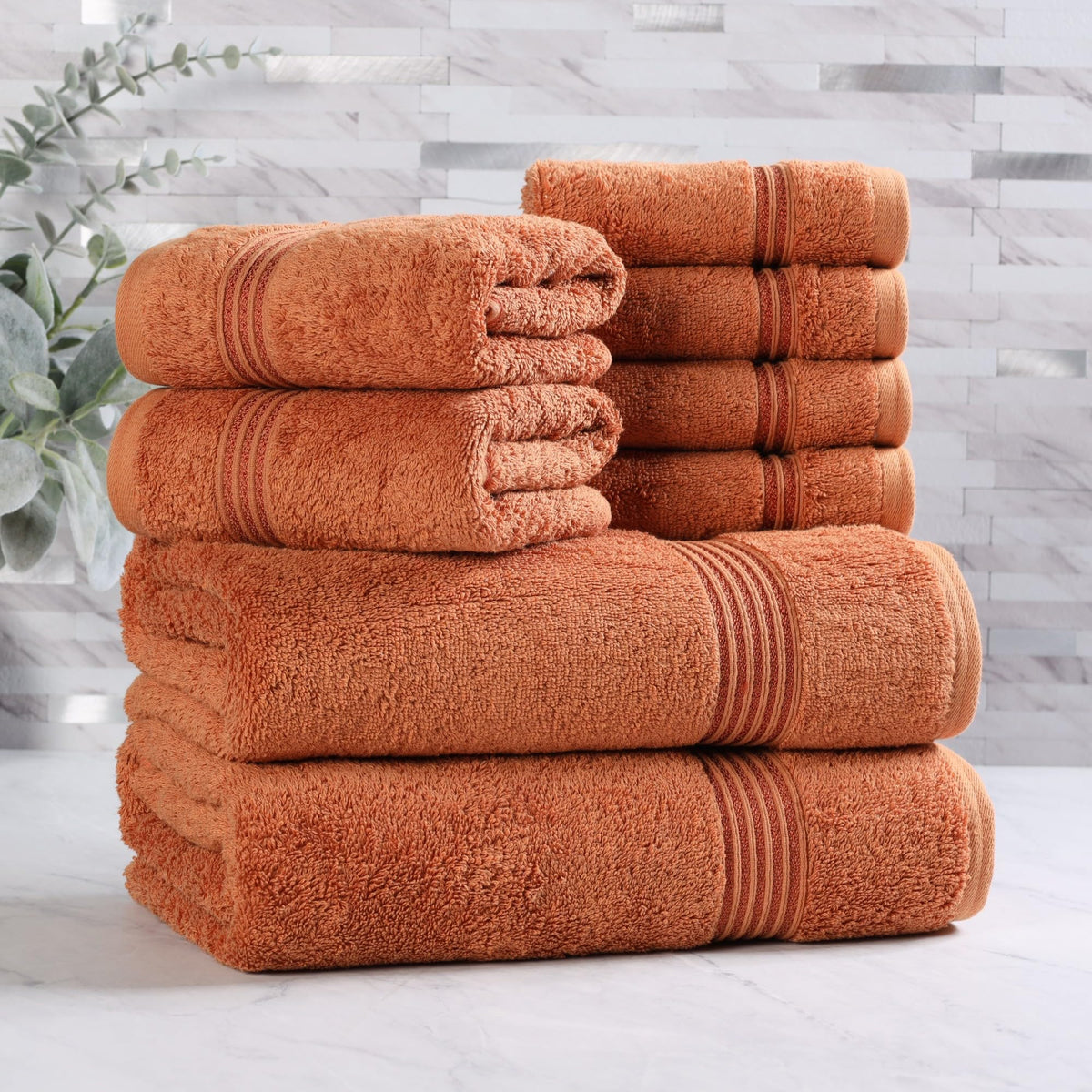 Superior Egyptian Cotton 6-Piece Towel Set, Bathroom Essentials, Towels For Bathroom, Apartment, Airbnb, Guest Bath, Face, Hand, Bath Towels, Washcloths, Absorbent, Fast Drying, Sage