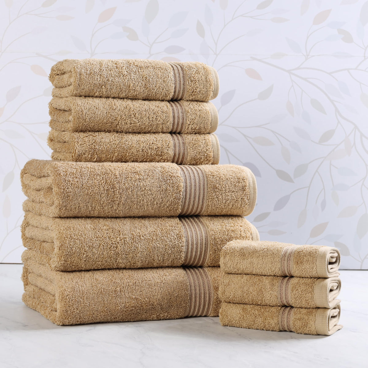Superior Egyptian Cotton 6-Piece Towel Set, Bathroom Essentials, Towels For Bathroom, Apartment, Airbnb, Guest Bath, Face, Hand, Bath Towels, Washcloths, Absorbent, Fast Drying, Sage
